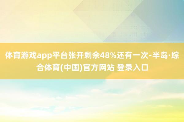 体育游戏app平台张开剩余48%还有一次-半岛·综合体育(中国)官方网站 登录入口