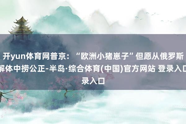 开yun体育网普京：“欧洲小猪崽子”但愿从俄罗斯解体中捞公正-半岛·综合体育(中国)官方网站 登录入口